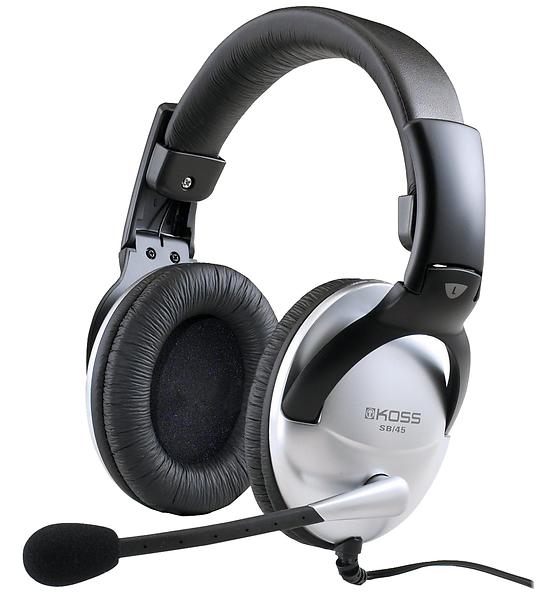 Headset Koss SB45 Stereo Gaming 3,5mm Kodin elektroniikka KOSS Headset SB42 USB Over Ear Mic Remote Svart Kodin
