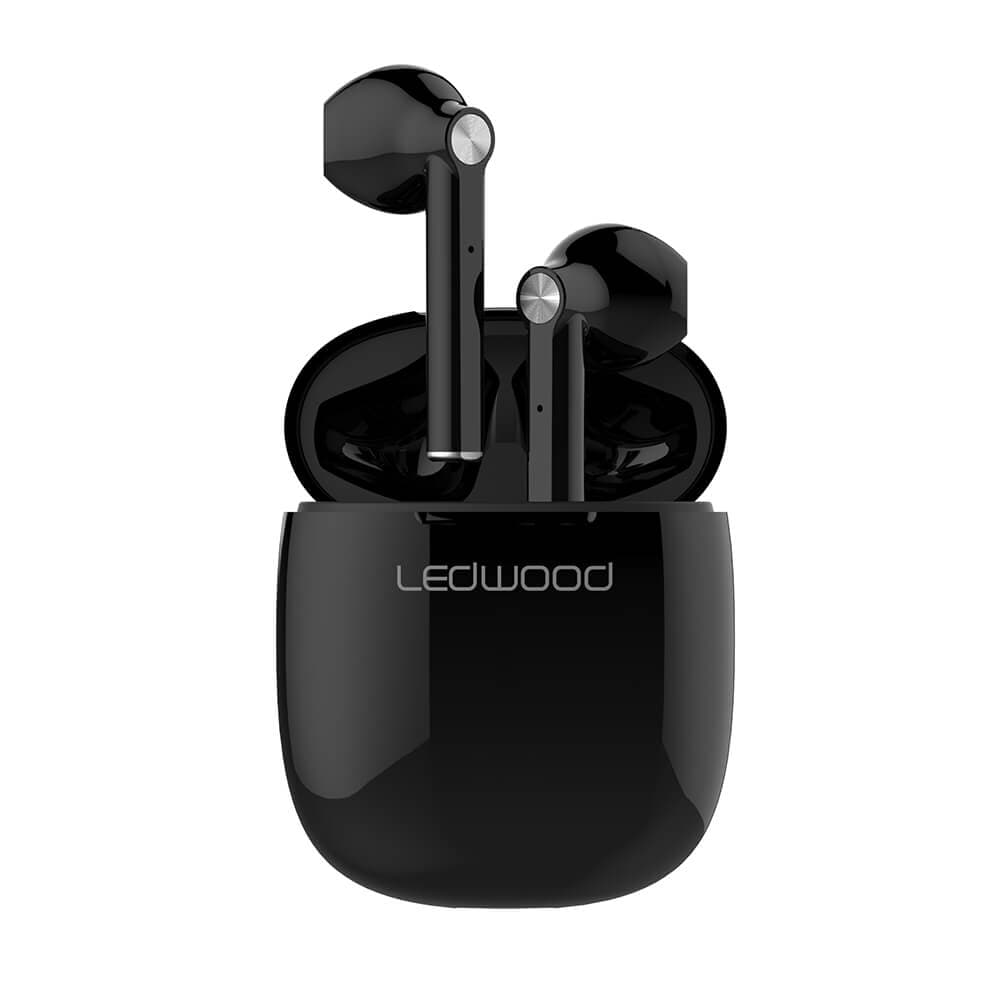 LEDWOOD Hodetelefon T16 TWS True Wireless In-Ear Noir Svart Mic