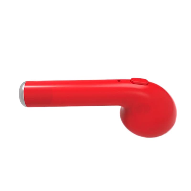 i7, Wireless Earbud, Bluetooth Hörlur, Singel, Röd