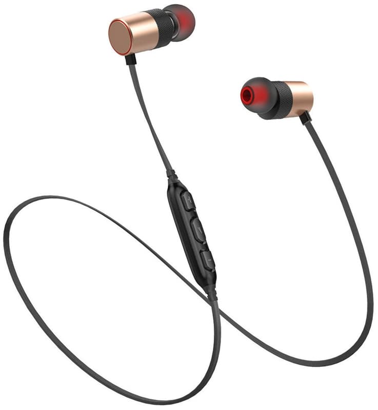 Trådlösa Bluetooth Hörlurar, Vattentålig, Rosé