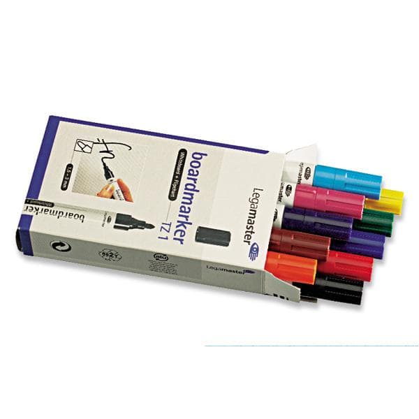 Whiteboardmarker legamaster tz1, rund, etui a 10 farver