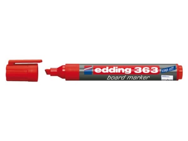 edding 363 board - Markering - för kort - röd - pigmentbläck - 1-5 mm