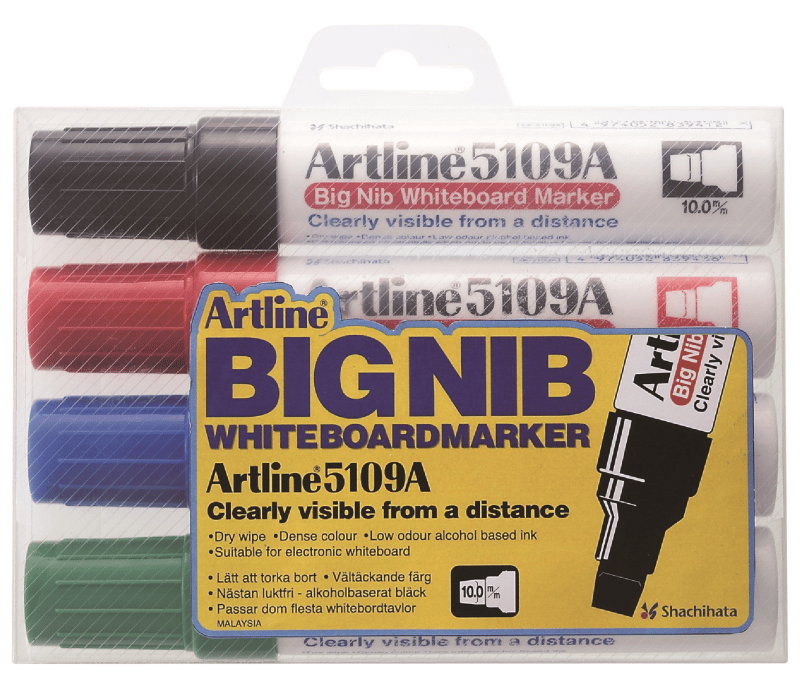 Whiteboardmarker Artline 5109A BIG ass. farver (4 stk.)