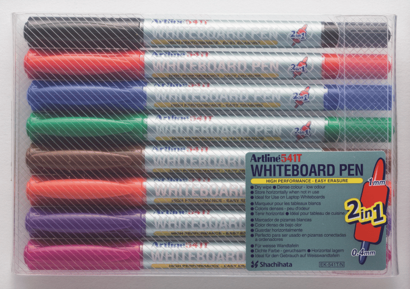 Whiteboardmarker Artline 541T 2-in-1 ass. farver (8 stk.)