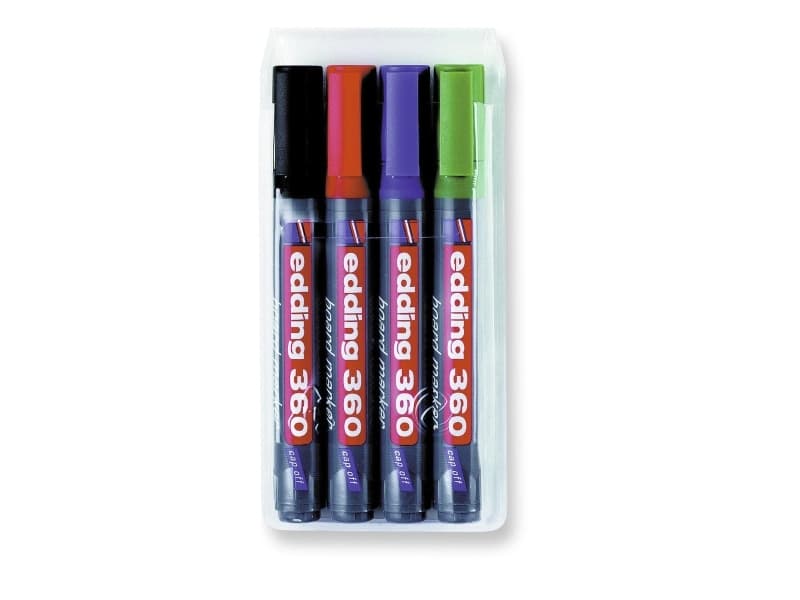 Whiteboardmarker edding 360, etui a 4 farver