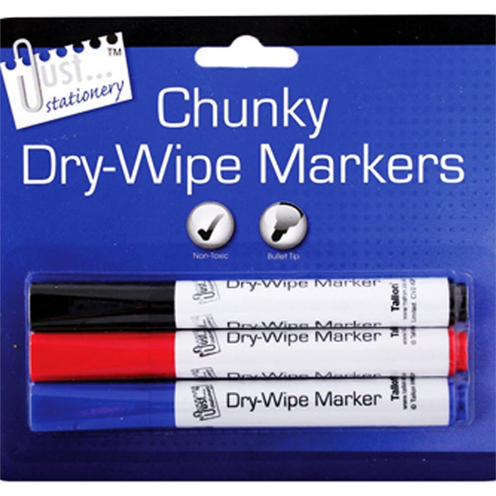 Just Stationery Chunky torktorkningsmarkeringar (paket med 3)