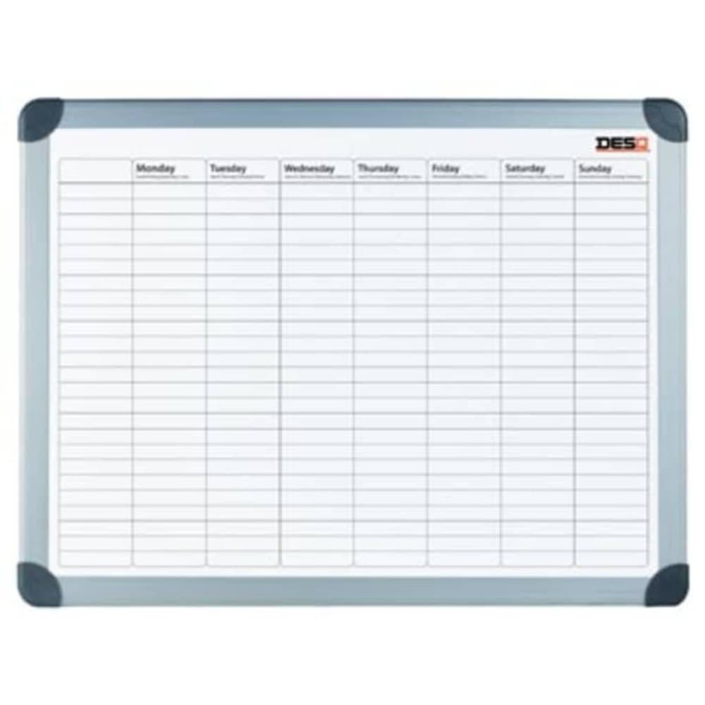 DESQ magnetisk ugeplan 60 x 90 cm hvid