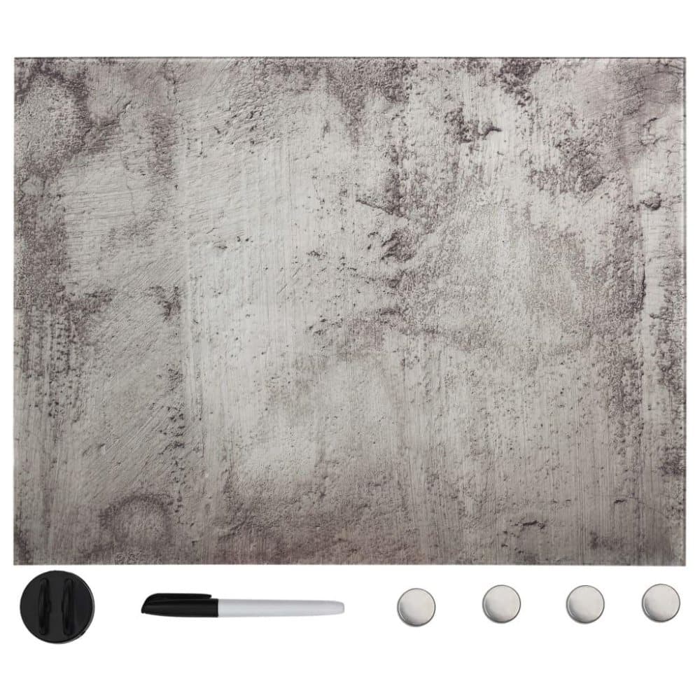 vidaXL vægmonteret magnetisk tavle 80x60 cm glas