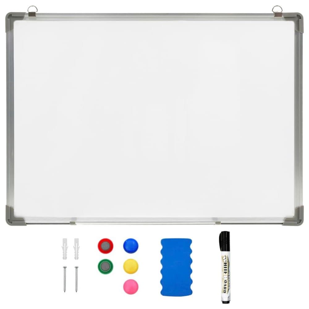 vidaXL magnetisk whiteboard 90x60 cm stål hvid