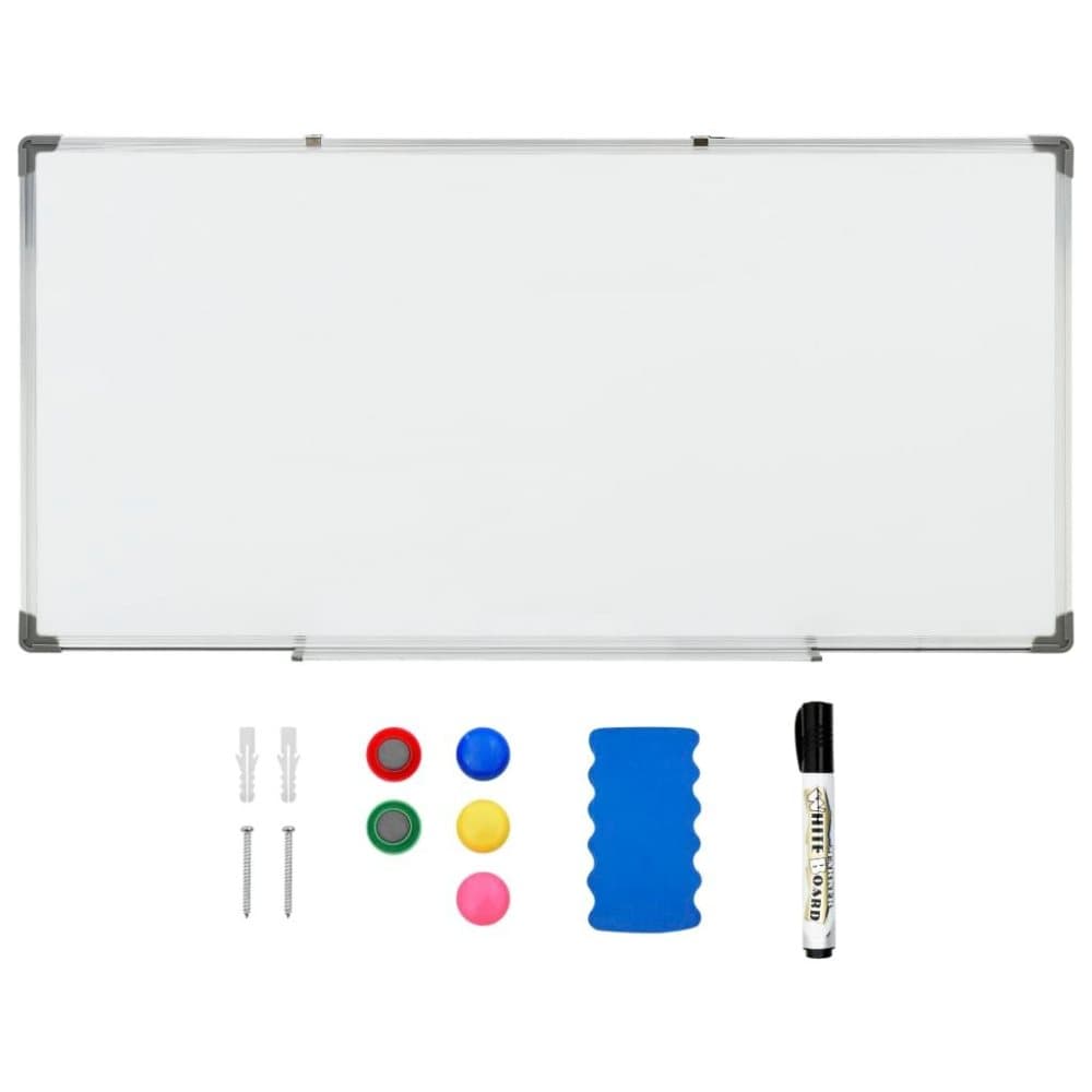 vidaXL magnetisk whiteboard 120x60 cm stål hvid