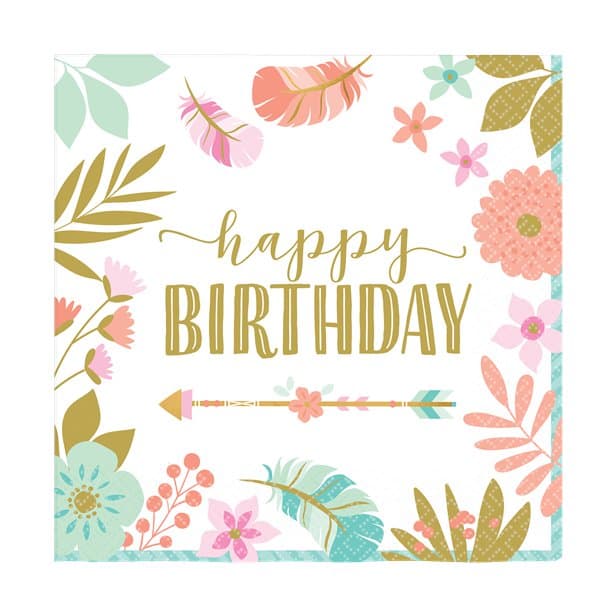 Boho Birthday- Servetter