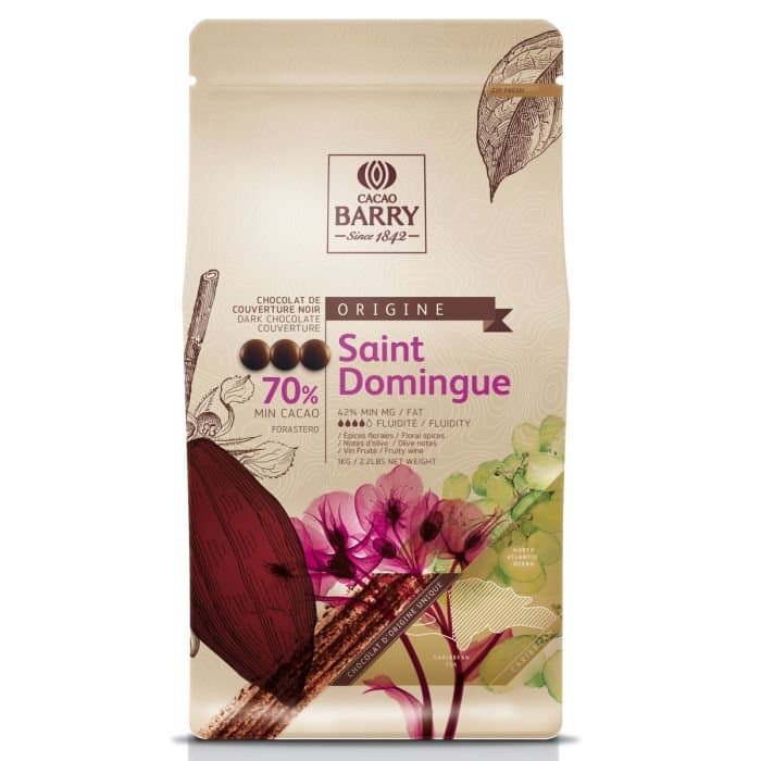 Saint Domingue Chokladknappar 70 % kakao - Callebaut 1kg