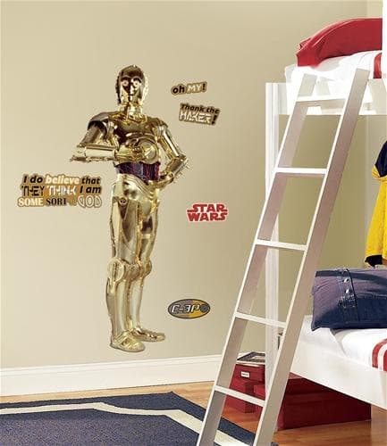 Väggdekor Star Wars, C-3PO (146 cm)