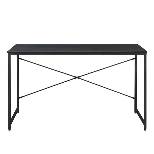 [en.casa]® Kirjoituspöytä, lastulevy, metalli 120 x 60 x 72 cm musta / musta