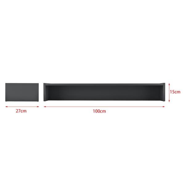 [en.casa]® Skärmstativ-100x27x15cm-spånskiva-mörkgrå-max. belastning: 10 kg