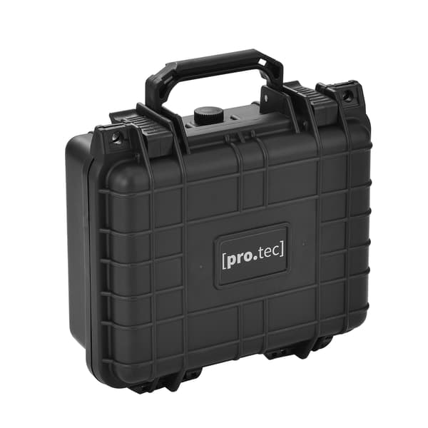 [pro.tec]® Skyddsväska-27x24,6x12,4cm-PP plast-skumgummiinredning-svart-IP55