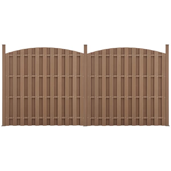 [neu.holz]® Hegn WPC brun 185 x 376 cm - sæt 2