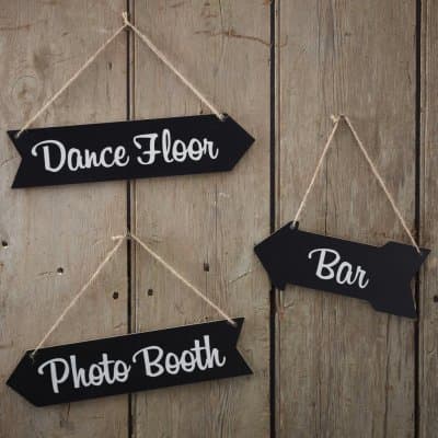 Vägvisarskyltar Chalkboard - 3-pack
