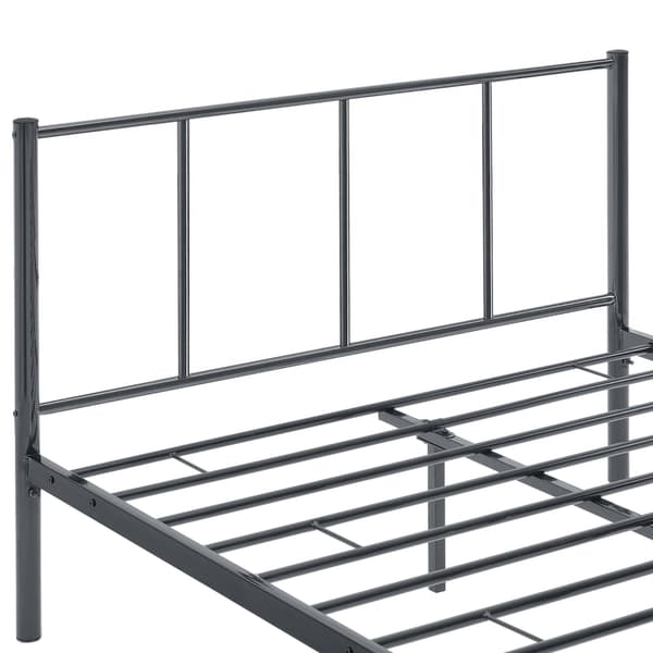 [en.casa]® Sängstomme Laos i metall inkl. ribbotten-200x120cm-stål-mörkgrå matt-reptålig