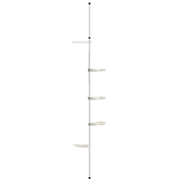 [en.casa]® Teleskopisk plante stativ - pulverlakeret metal - 110-305cm - hvid