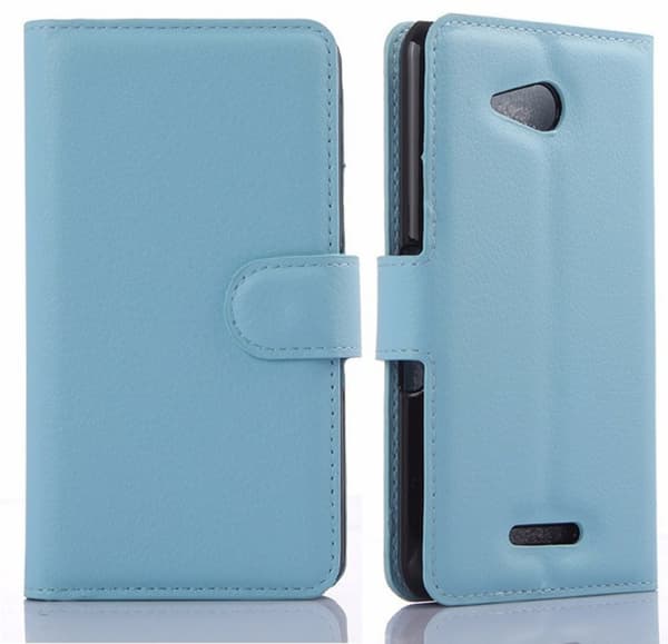 Mobilväska Xperia E4G Turqoise w/Stand