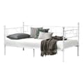 Pikkukuva 1 / 6: [en.casa]® Metalliristikkoinen vuodesohva 209cm x 96,5cm x 100cm valkoinen