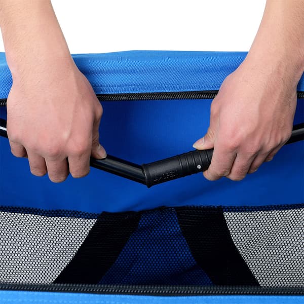 [pro.tec]® Transportväska för hund-Hundtransportbox-ihopfällbar-M-60x42x42cm-Royalblå