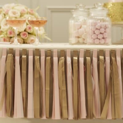 Tasselgirlang - Matt Guld - Pink perfection
