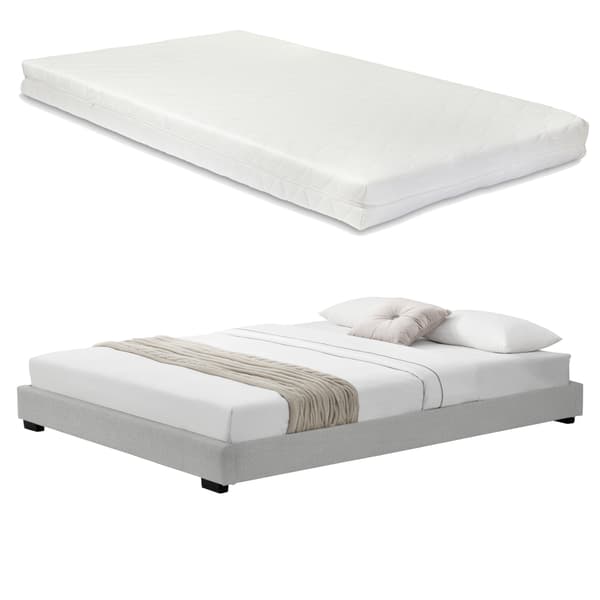 Corium® Säng Luna inkl. madrass-200x180cm-konstläder-vit