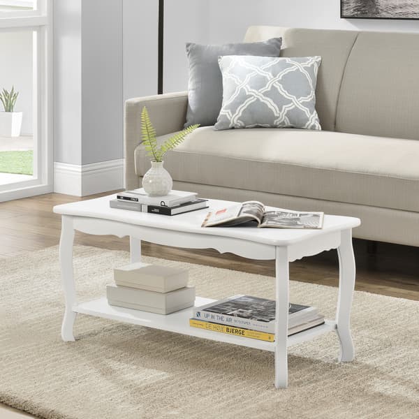 [en.casa]® Soffbord-vintage-shabby chic stil-87,5x40x42cm-vit-ben i furu