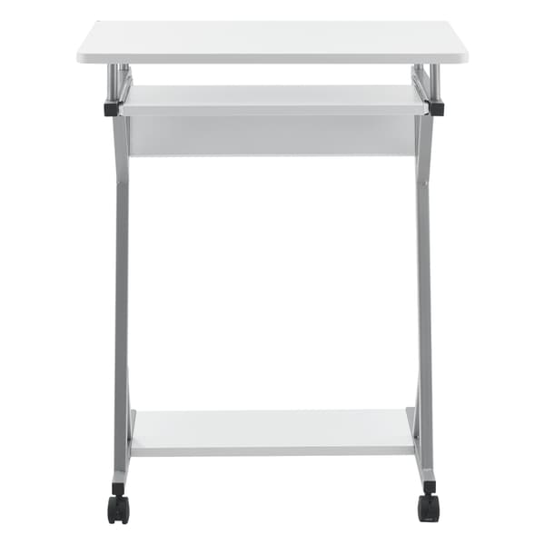 [en.casa]® Datorbord-Laptopbord med hjul-60x40x75cm-vit
