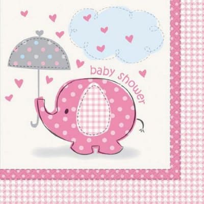 Servetter Umbrellaphants - Pink