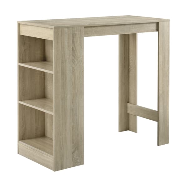 [en.casa] Elegant barbord med 3 hyllor-110x50x103cm-ekfärgad