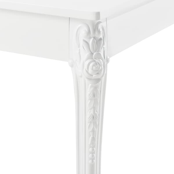[en.casa] Matbord Lüneburg-116x66x76cm-MDF-plats för 4-vit-fyrkantig- tjocklek bordsskiva: 1,8 cm