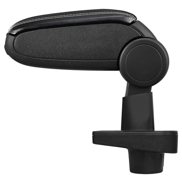 [pro.tec]® Armlæn til Renault Clio IV X98 (2012-) - kunstlæder - sort med hvid søm