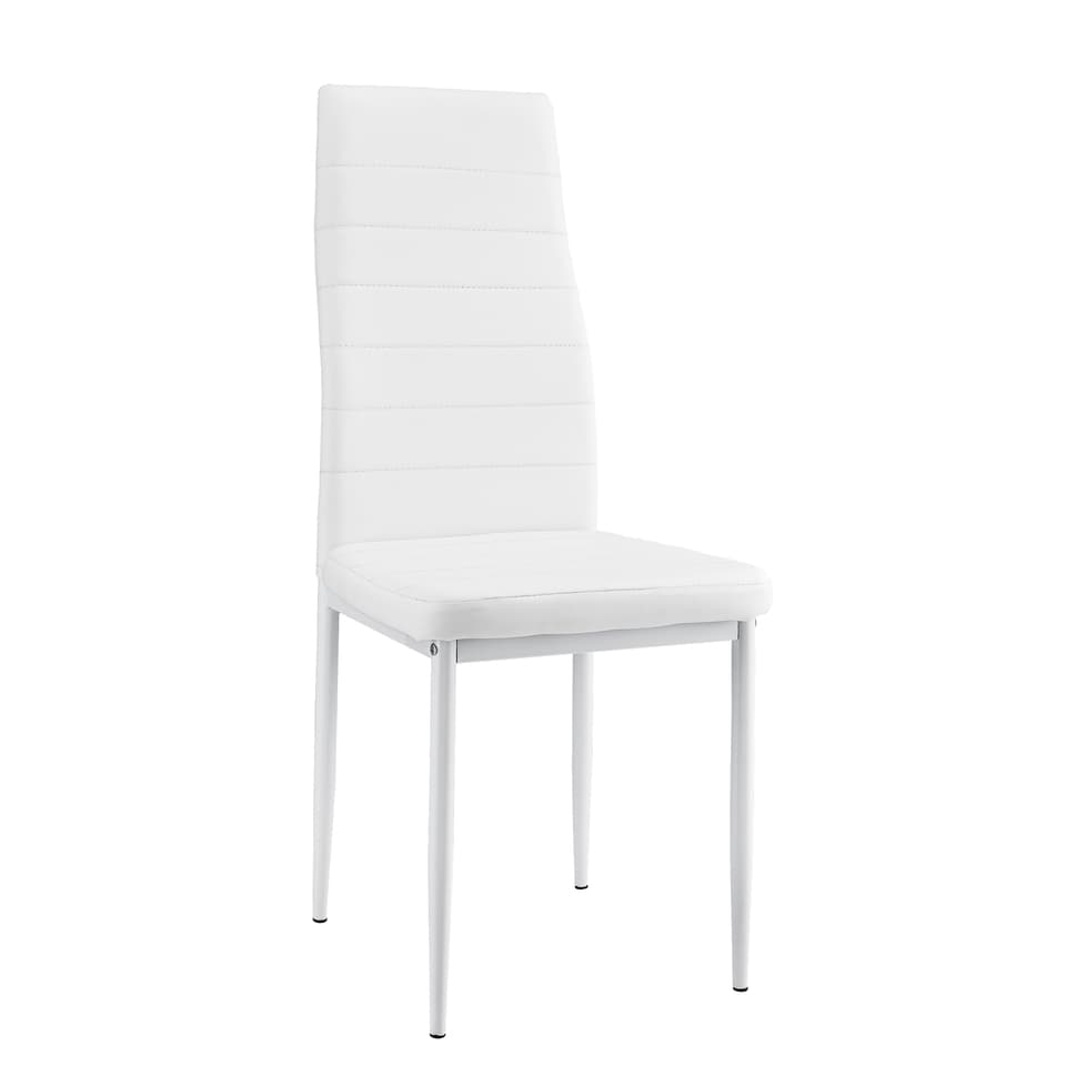 [en.casa]® Spisestol/Stol Graz Sæt - 6 stk. - 96x43x52cm - hvid