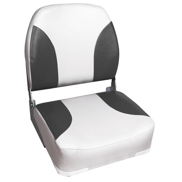 [pro.tec]® Fållbar båtstol-set 2-vit / grå-41,5x39x51cm-fällbar