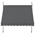 Miniatyrbild 4 av 6: [pro.tec]® Terassmarkis-utan borrning-pulverlackerat stål-justerbar höjd:200-300cm-antrazitgrå-grå-198x120x200-300cm