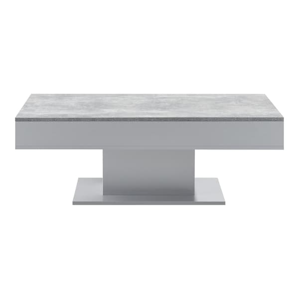 [en.casa]® Soffbord Lünen med inbyggd förvaring-40x110x60cm-betongskänsla / grå-melaminbelagd spånskiva