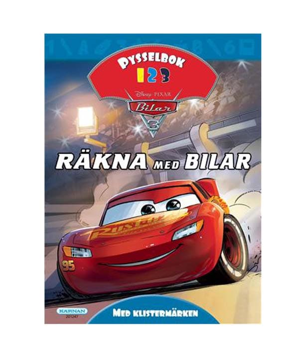 Disney Cars 3 Pysselbok: 123 Räkna med Bilar