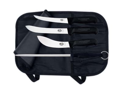 Victorinox Jaktset/slaktset 3 knivar + skärpstål + fodral