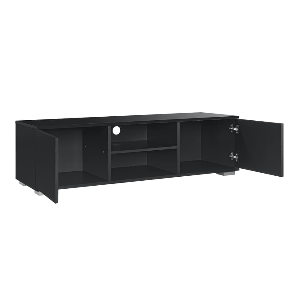 [en.casa]® TV-taso MDF-levy 34,5cm x 120cm x 40cm musta