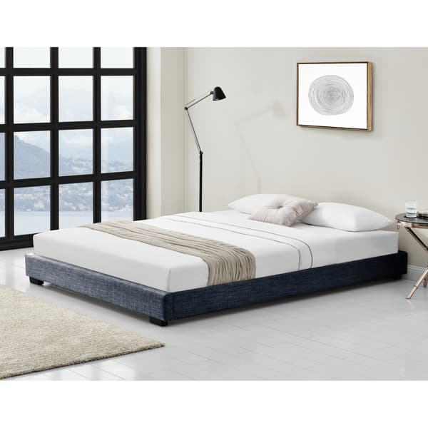 Corium® Klädd sängstomme Linnéa inkl. ribbotten-200x140cm-MDF-linne-mörkgrå