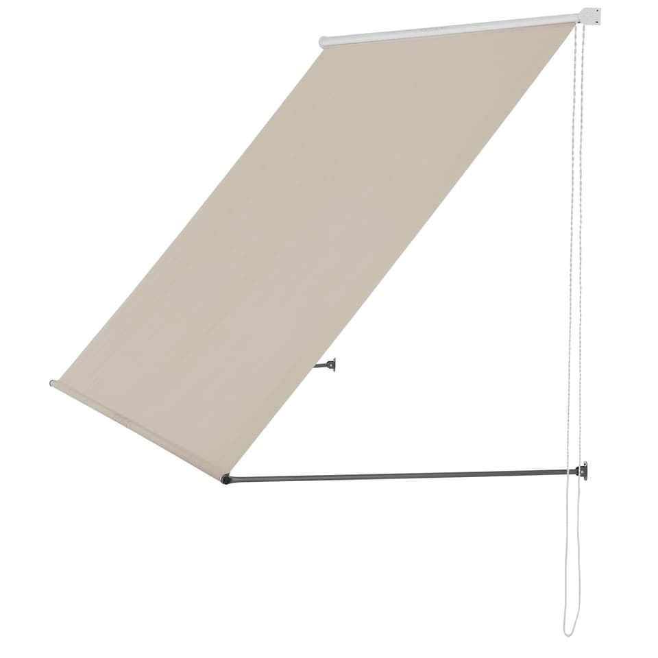 [pro.tec]® Väggmonterad markis-400x120cm-Sandfärg