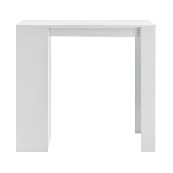 [en.casa] Elegant barbord med 3 hyllor-110x50x103cm-vit