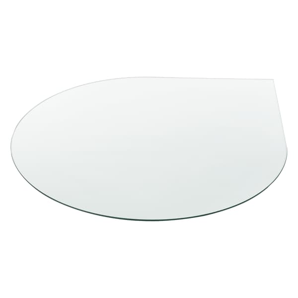 [neu.haus]® Bordplade af hærdet glas - Ø90cm x 6mm - dråbeformet