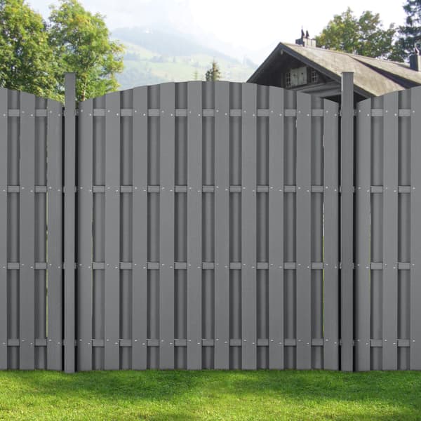 [neu.holz]® Hegn WPC grå 185 x 376 cm - sæt 2