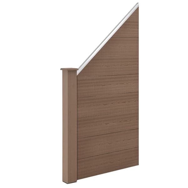 [neu.holz]® WPC Staket-(102-180) x 86 cm-brun