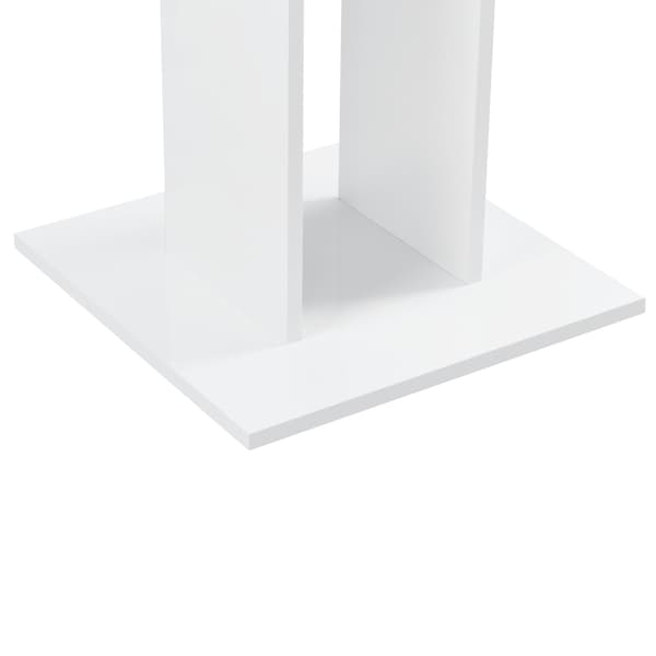 [en.casa] Matbord-Köksbord Lindesnes-65x65x78cm-melaminbelagd spånskiva-vit högglans