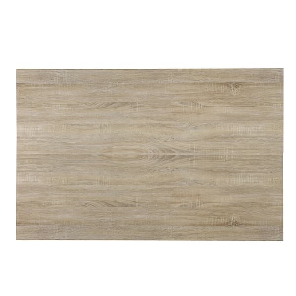 [en.casa]® Tyylikäs ruokailuryhmä, MDF-pinnoite / kangaspäällinen 140cm x 90cm x 77cm tammenvärinen (kulutettu) / harmaa